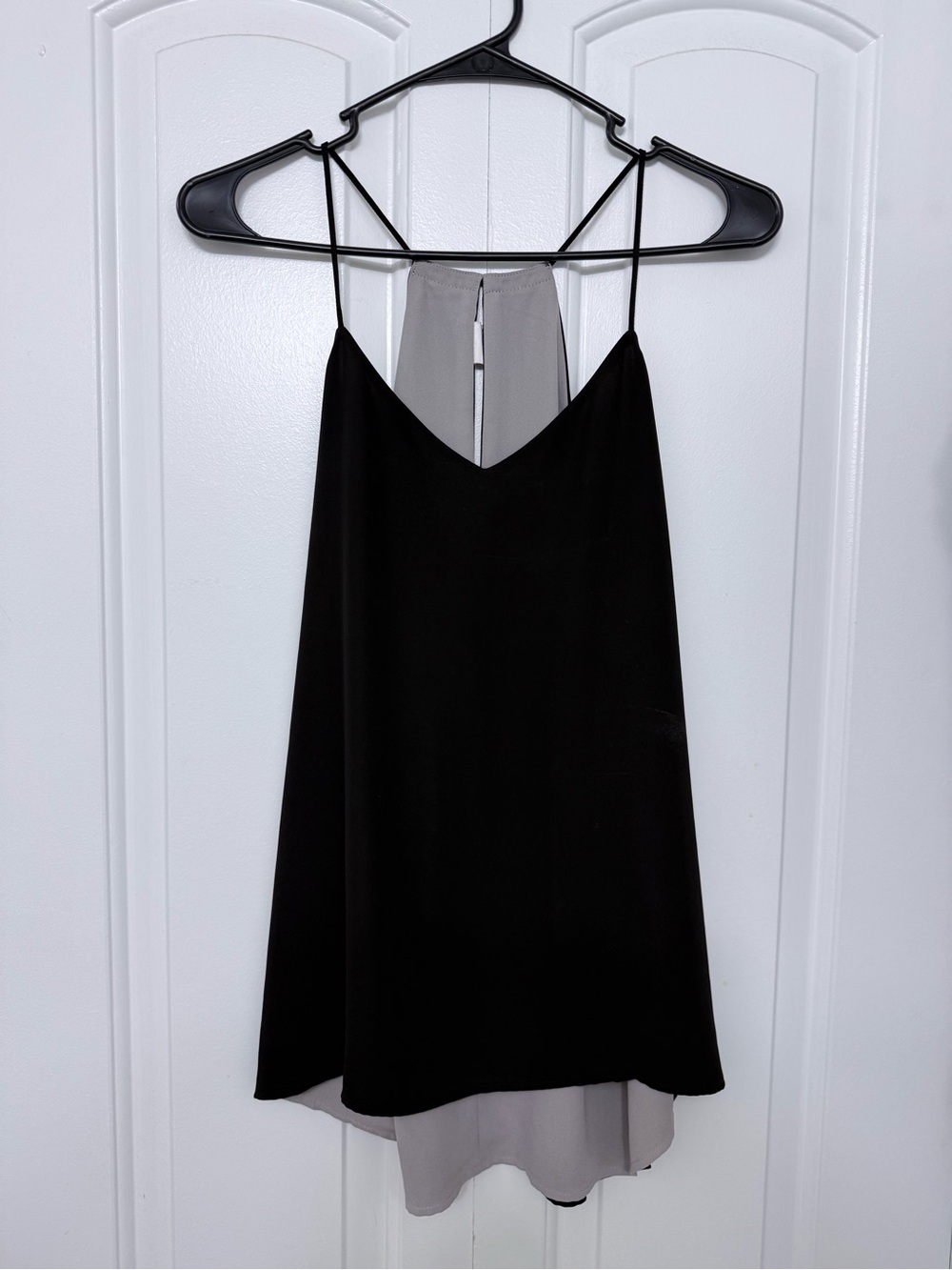 Express Black & Gray Layered Spaghetti-Strap Camisole